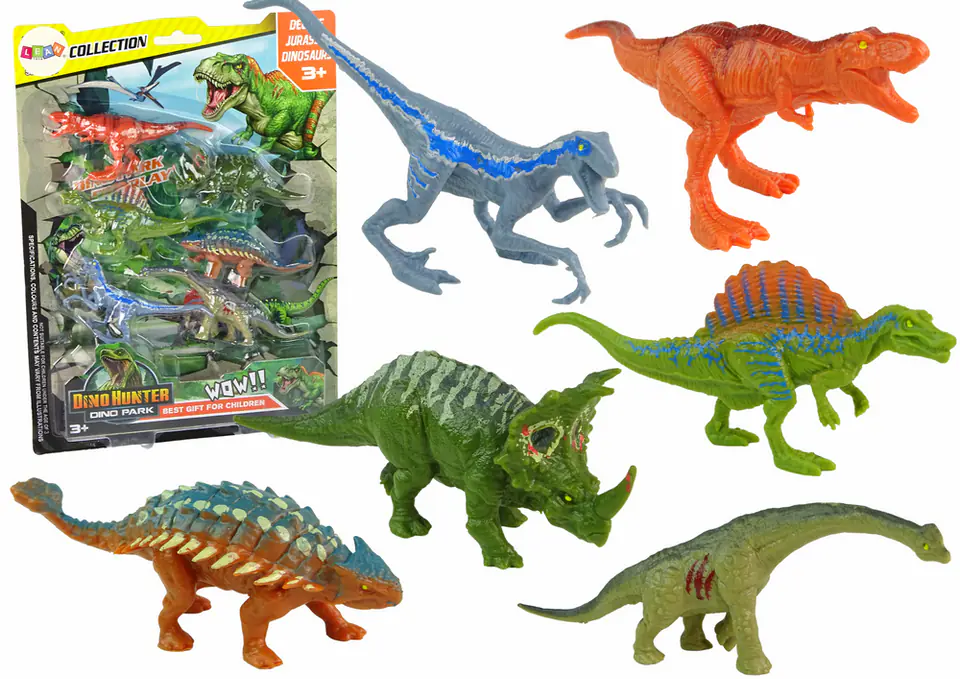 ⁨Zestaw Figurki Dinozaury 6 sztuk Kolorowe⁩ w sklepie Wasserman.eu