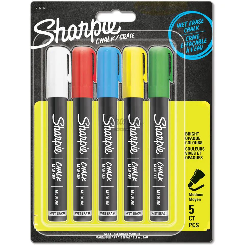 ⁨Marker kredowy 5 kol. SHARPIE 2157733⁩ w sklepie Wasserman.eu