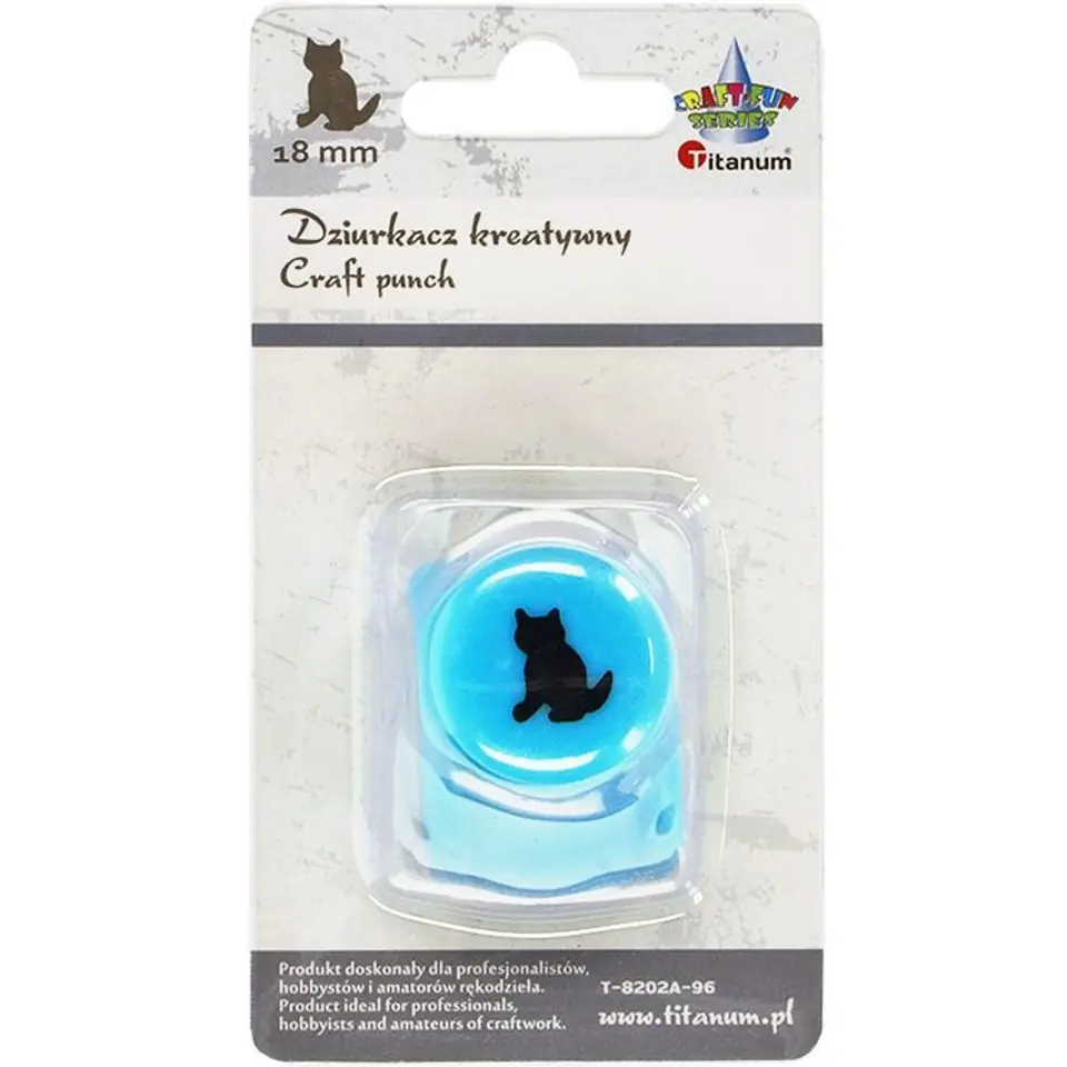 ⁨Dziurkacz ozdobny 18mm KOT 380043 TITANUM⁩ w sklepie Wasserman.eu