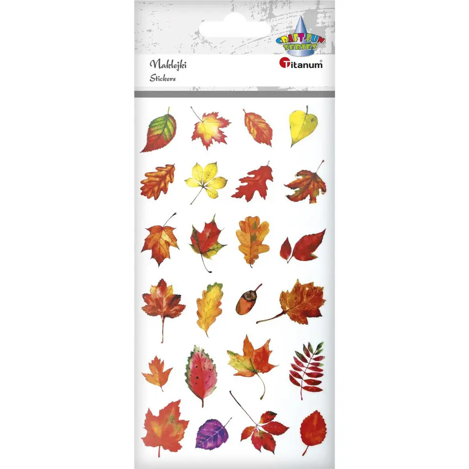 ⁨Naklejki foliowe JESIENNE LIŚCIE 24szt. 487035 TITANUM⁩ w sklepie Wasserman.eu
