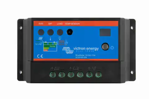 ⁨Charging regulator VICTRON ENERGY BlueSolar PWM Light 12/24V-10A (SCC010010000)⁩ at Wasserman.eu