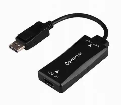 ⁨Gembird A-HDMIF30-DPM-01 Active 4K 30Hz HDMI female to DisplayPort male adapter cable, 0.15 m, black⁩ at Wasserman.eu