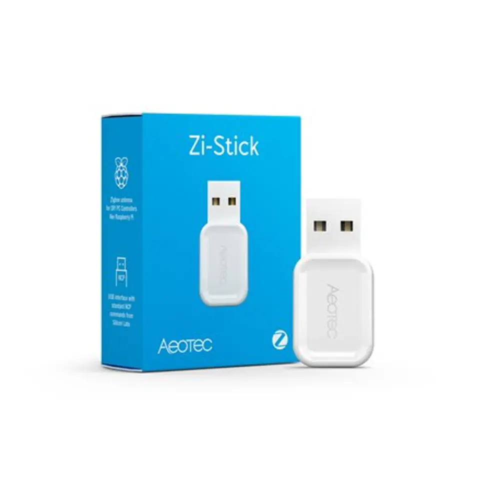 ⁨Adapter Zigbee Aeotec Zi-Stick w Kolorze Białym⁩ w sklepie Wasserman.eu