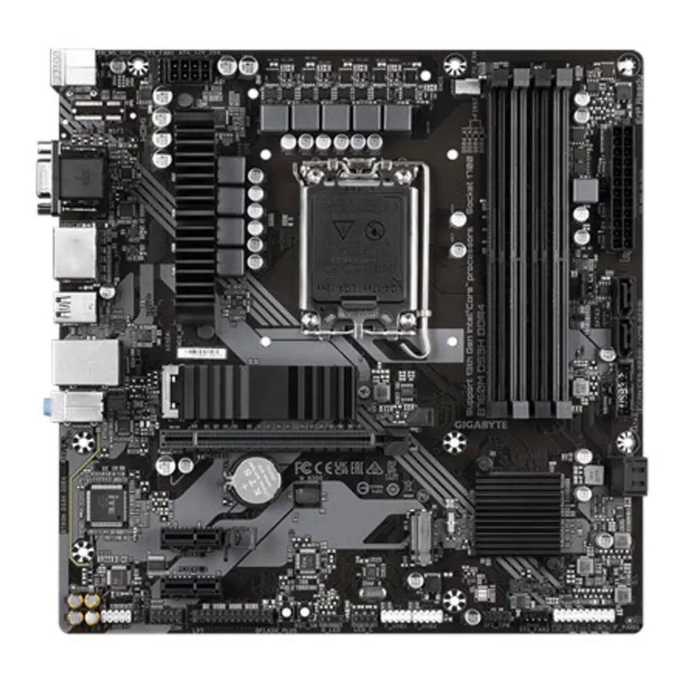 ⁨Gigabyte B760M DS3H 1.0 M/B Rodzina procesorów Intel, Gniazdo procesora LGA1700, DDR4 DIMM, Gniazda pamięci 4, Obsługiwane inter⁩ w sklepie Wasserman.eu