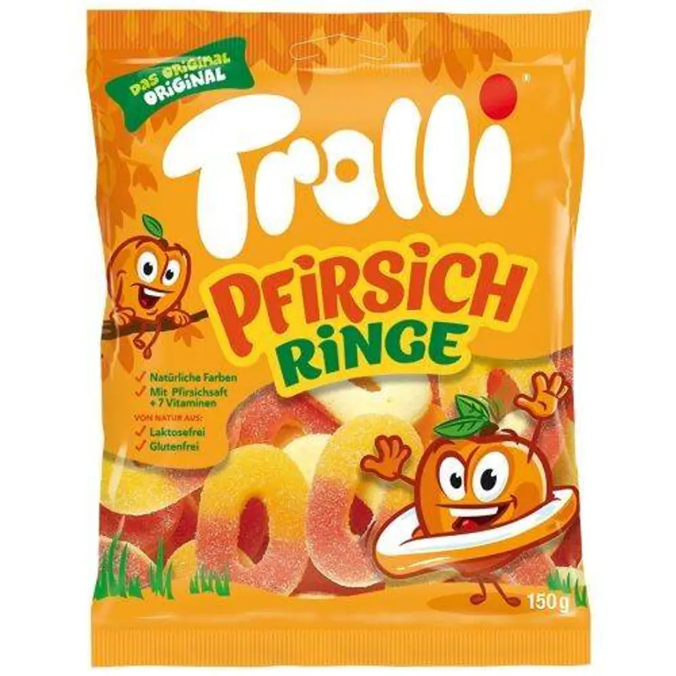 ⁨Trolli Pfirsich Ringe Żelki 150 g⁩ w sklepie Wasserman.eu