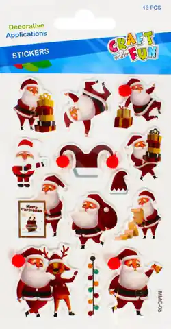 ⁨Naklejki Boże Narodzenie mix  CRAFT WITH FUN 481027⁩ w sklepie Wasserman.eu