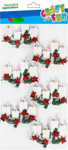 ⁨Naklejki Boże Narodzenie 3D Świece CRAFT WITH FUN 501765⁩ w sklepie Wasserman.eu