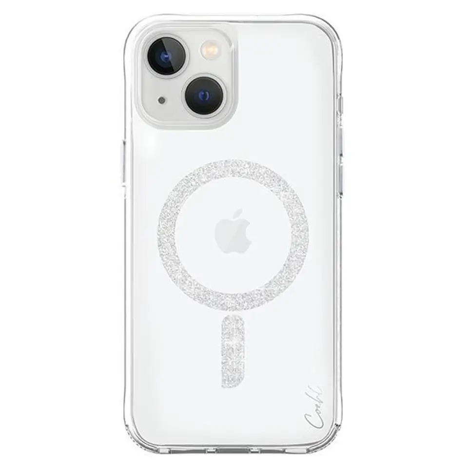 ⁨UNIQ etui Coehl Glace iPhone 15 6.1" Magnetic Charging srebrny/sparkling silver⁩ w sklepie Wasserman.eu