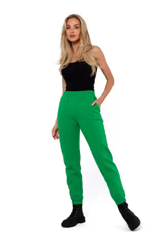 ⁨M760 Spodnie dresowe z przeszyciami na nogawkach - soczysta zieleń (kolor zielony, rozmiar XXL)⁩ w sklepie Wasserman.eu