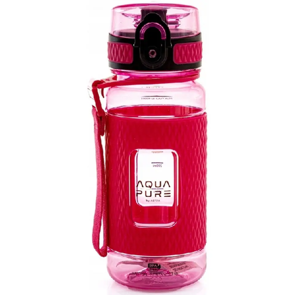 ⁨Bidon na wodę AQUA PURE neon pink 400ml 511023007 ASTRA⁩ w sklepie Wasserman.eu