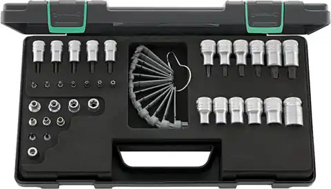 ⁨Zestaw narzędzi TORX 1/4",3/8" i 1/2" 35-elementy w walizce ABS STAHLWILLE⁩ w sklepie Wasserman.eu