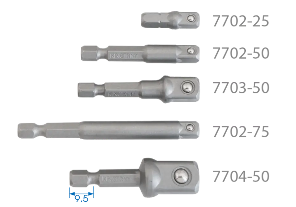 UCHWYT TRZPIENIOWY DO WKRĘTAREK 1/4" CALOWY 1/4" x 25mm, ZACZEP KULKOWY King Tony w sklepie Wasserman.eu