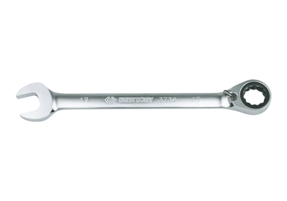 ⁨KLUCZ PŁASKO-OCZKOWY Z GRZECHOTKĄ DWUKIERUNKOWĄ 72 ZĘBY Z BLOKADĄ OCZKA 172 x 12mm King Tony⁩ w sklepie Wasserman.eu