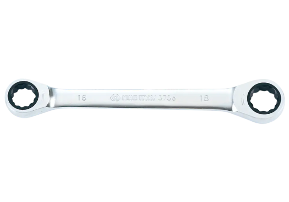 ⁨KLUCZ OCZKOWY DWUSTRONNY Z GRZECHOTKĄ JEDNOKIERUNKOWĄ 72 ZĘBY 150 x 10mm x 11mm King Tony⁩ w sklepie Wasserman.eu
