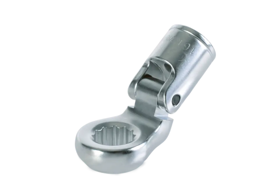 ⁨KLUCZ OCZKOWY NASADOWY PRZEGUBOWY 3/8" 18mm, 12-kąt. King Tony⁩ w sklepie Wasserman.eu