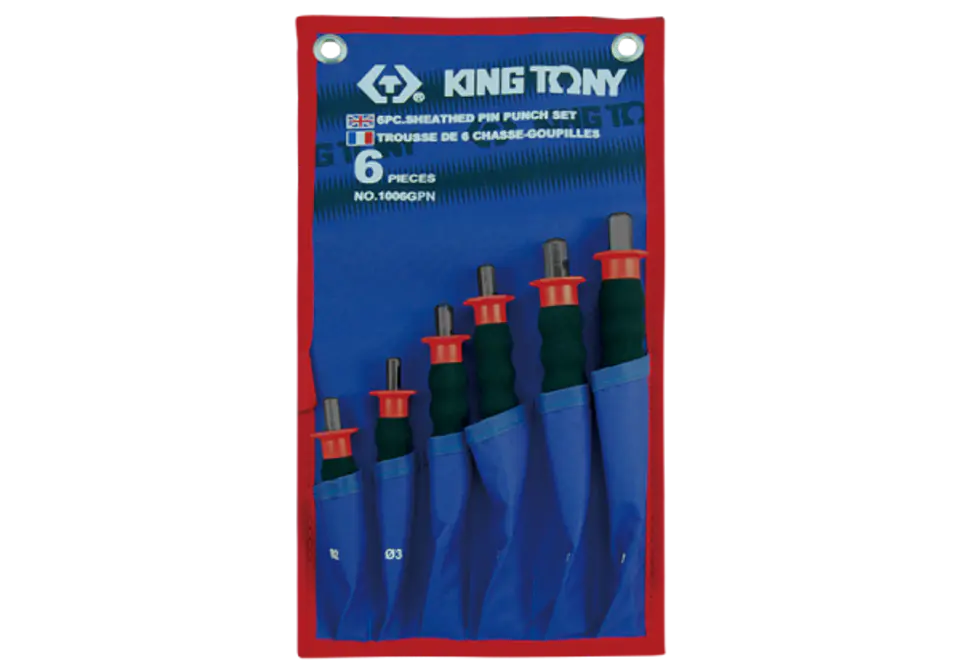 ZESTAW WYBIJAKÓW IGŁOWYCH Z UCHWYTEM GUMOWYM 6 cz. 2 - 8mm King Tony w sklepie Wasserman.eu