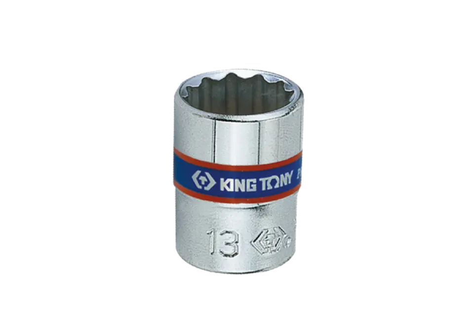 ⁨NASADKA KRÓTKA 1/4" 4mm x 24mm, 12-kąt. Cr-V King Tony⁩ w sklepie Wasserman.eu
