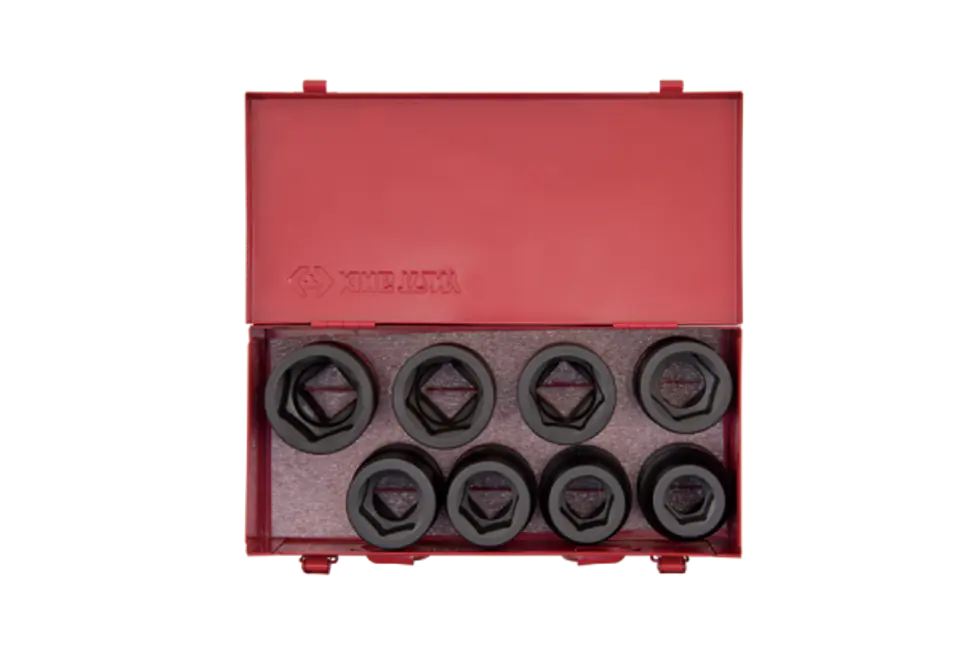 ⁨KING TONY IMPACT SOCKETS 1" SET 8 pcs. 24, 27, 30, 32, 33, 36, 38, 41⁩ at Wasserman.eu