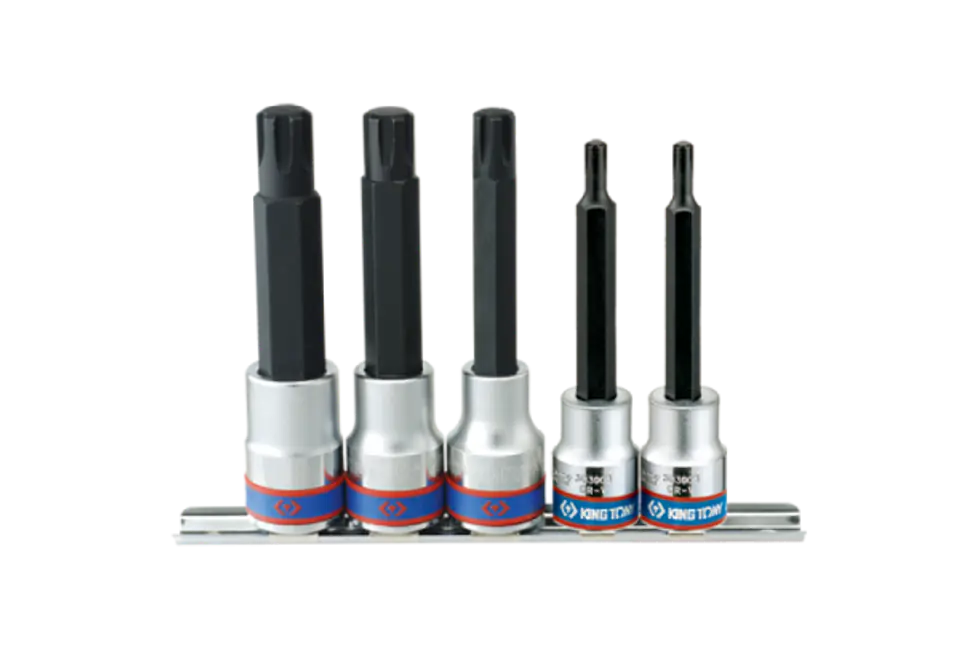 ⁨ZESTAW NASADEK RIBE 3/8" + 1/2" 5cz. M7 - M13, SZYNA King Tony⁩ w sklepie Wasserman.eu
