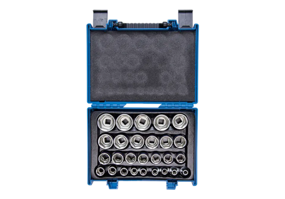 ⁨ZESTAW NASADEK 1/2", 27cz. KRÓTKIE 6-kąt. 8 - 36mm, WALIZKA King Tony⁩ w sklepie Wasserman.eu