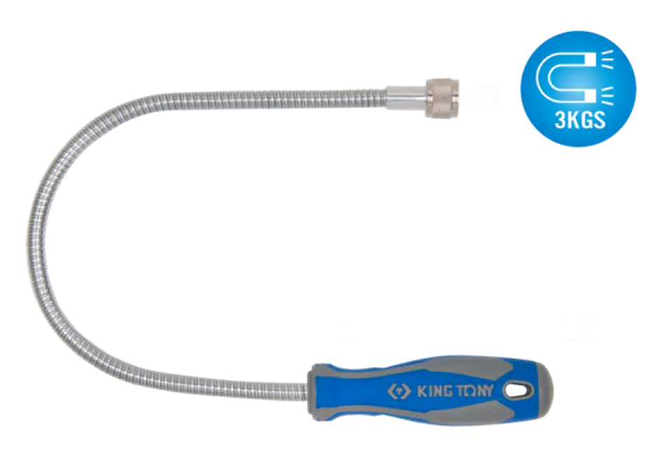 ⁨CHWYTAK GIĘTKI Z KOŃCÓWKĄ MAGNETYCZNĄ 381mm, średnica końcówki 18mm, udźwig 3KG King Tony⁩ w sklepie Wasserman.eu