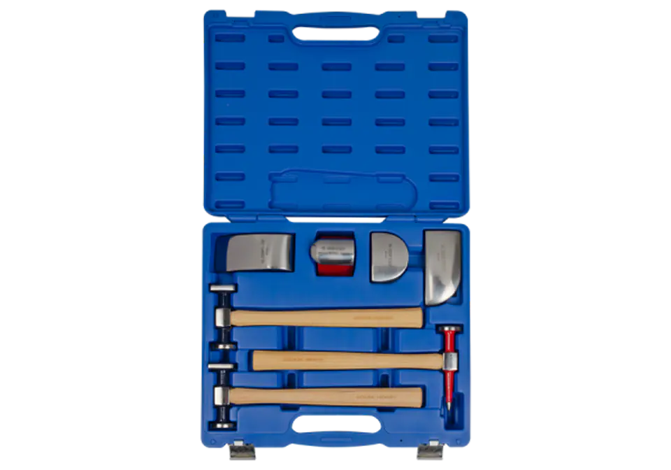 ⁨ZESTAW NARZĘDZI BLACHARSKICH 7 cz. W WALIZCE PLAST. King Tony⁩ w sklepie Wasserman.eu