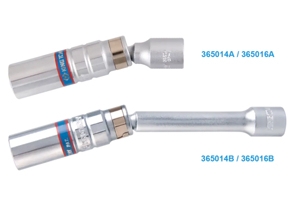 ⁨PRZEGUBOWA NASADKA DO ŚWIEC 3/8" 16mm x 162mm 12-kąt. WKŁADKA Z METALOWYM KLIPSEM King Tony⁩ w sklepie Wasserman.eu