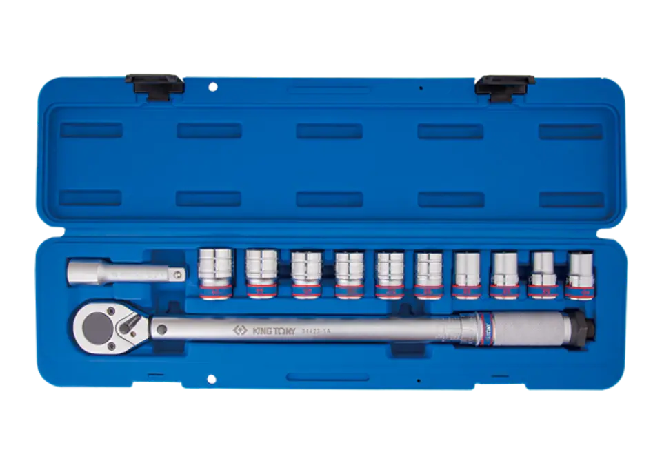 ⁨KLUCZ DYNAMOMETRYNCZY 1/2" 42-210NM Z ZESTAWEM NASADEK, 12 cz. King Tony⁩ w sklepie Wasserman.eu