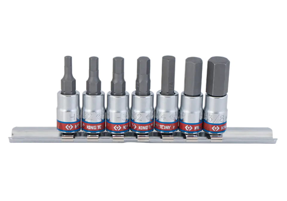 ⁨ZESTAW NASADEK 1/4" Z IMBUSEM 7 szt., 2035 H 1/8" - H 3/8” King Tony⁩ w sklepie Wasserman.eu