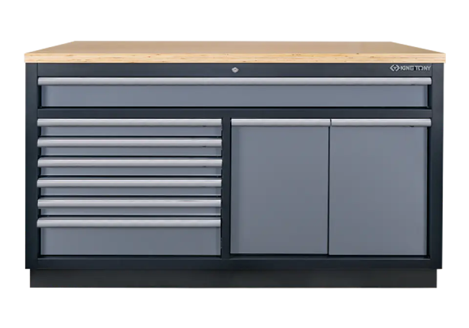 ⁨SZAFKA Z 9 SZUFLADAMI SZARA. WYMIARY 1360x730x725mm King Tony⁩ w sklepie Wasserman.eu