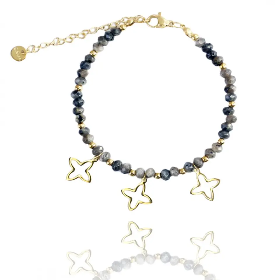 ⁨Bransoletka na rękę stal chirurgiczna pozłacana 14k złotem BST1452⁩ w sklepie Wasserman.eu