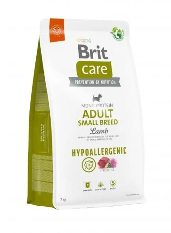 ⁨BRIT Care Hypoallergenic Adult Small Breed Lamb&Rice - dry dog food - 7 kg⁩ at Wasserman.eu