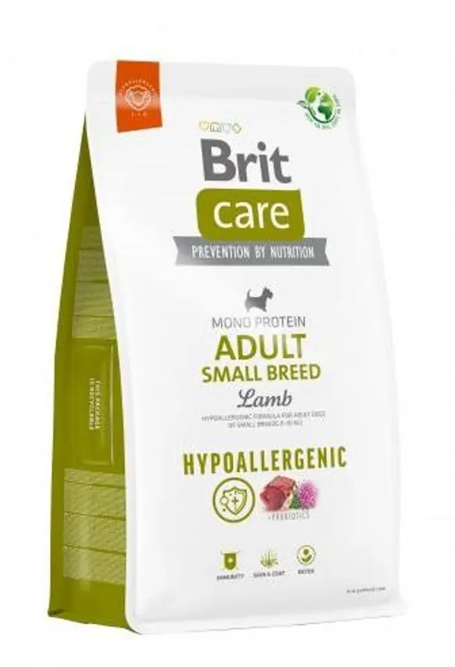 ⁨BRIT Care Hypoallergenic Adult Small Breed Lamb&Rice - dry dog food - 3 kg⁩ at Wasserman.eu