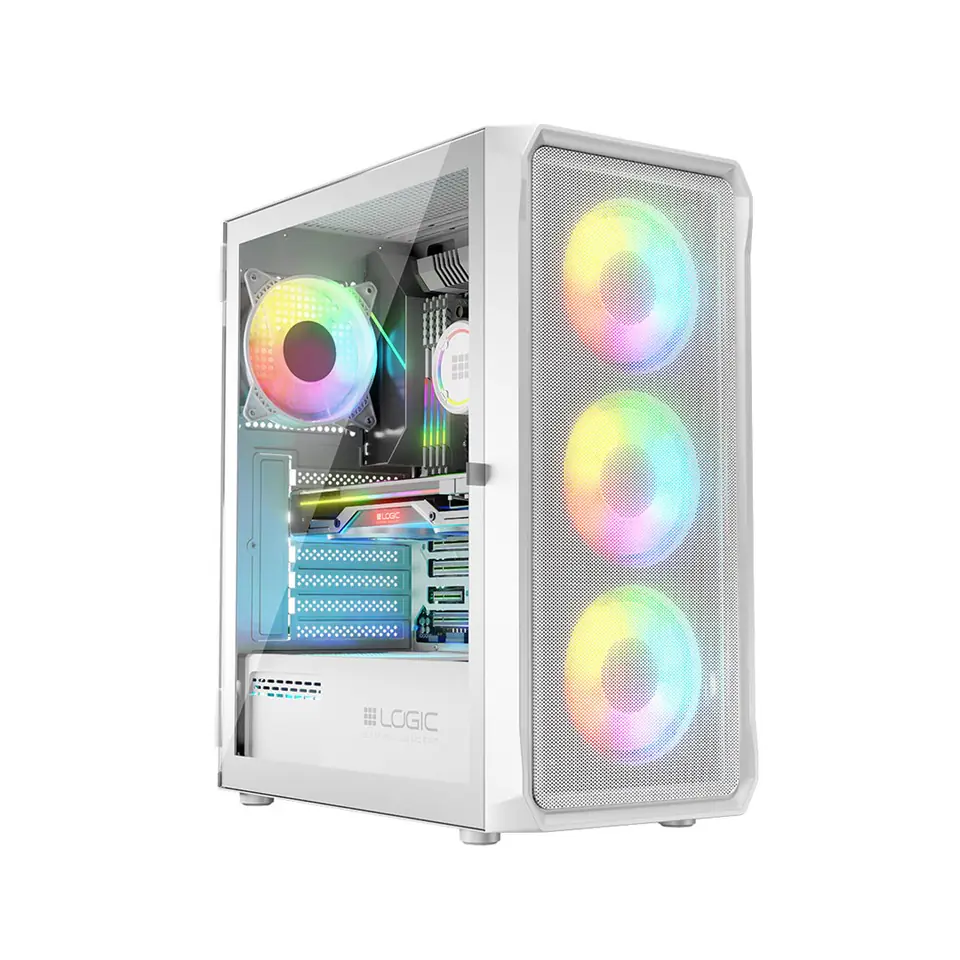 ⁨Logic PORTOS ARGB MINIDI USB 3.0 Case White⁩ at Wasserman.eu