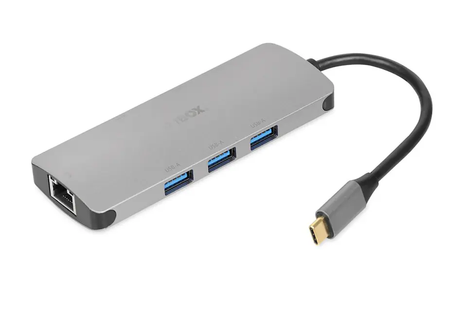 ⁨iBox IUH3RJ4K notebook dock/port replicator USB 3.2 Gen 1 (3.1 Gen 1) Type-C Power Delivery 100W Silver⁩ at Wasserman.eu