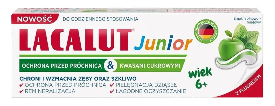 LACALUT Junior Pasta do zębów dla dzieci od 6 lat 55ml w sklepie Wasserman.eu