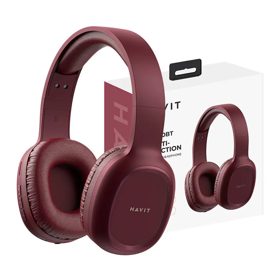 Bezprzewodowe słuchawki Bluetooth Havit H2590BT PRO (czerwone) w sklepie Wasserman.eu
