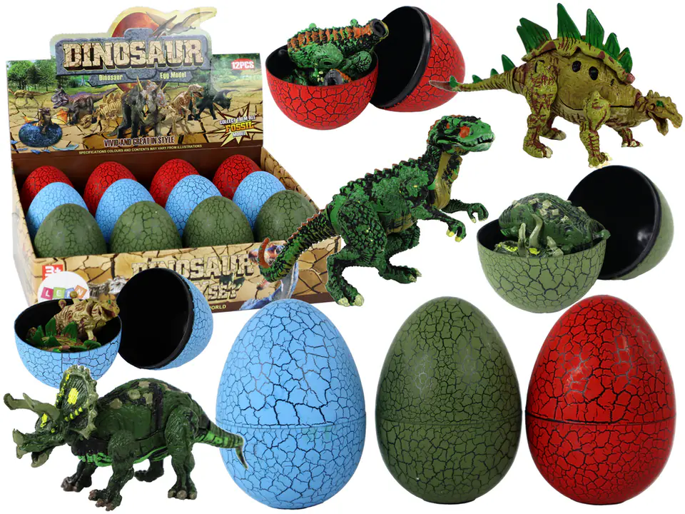 ⁨Jajo Figurka Dinozaura 3 Kolory 9cm⁩ w sklepie Wasserman.eu