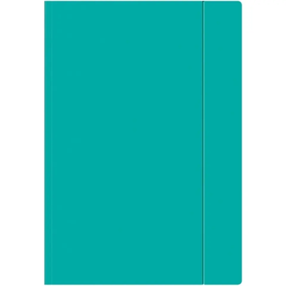 Teczka z gumką A4+ FLUO turkusowa INTERDRUK w sklepie Wasserman.eu