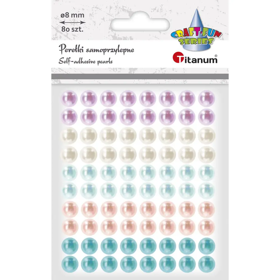 ⁨Kryształki samoprzylepne PEREŁKI 80szt. 460230 TITANUM⁩ w sklepie Wasserman.eu