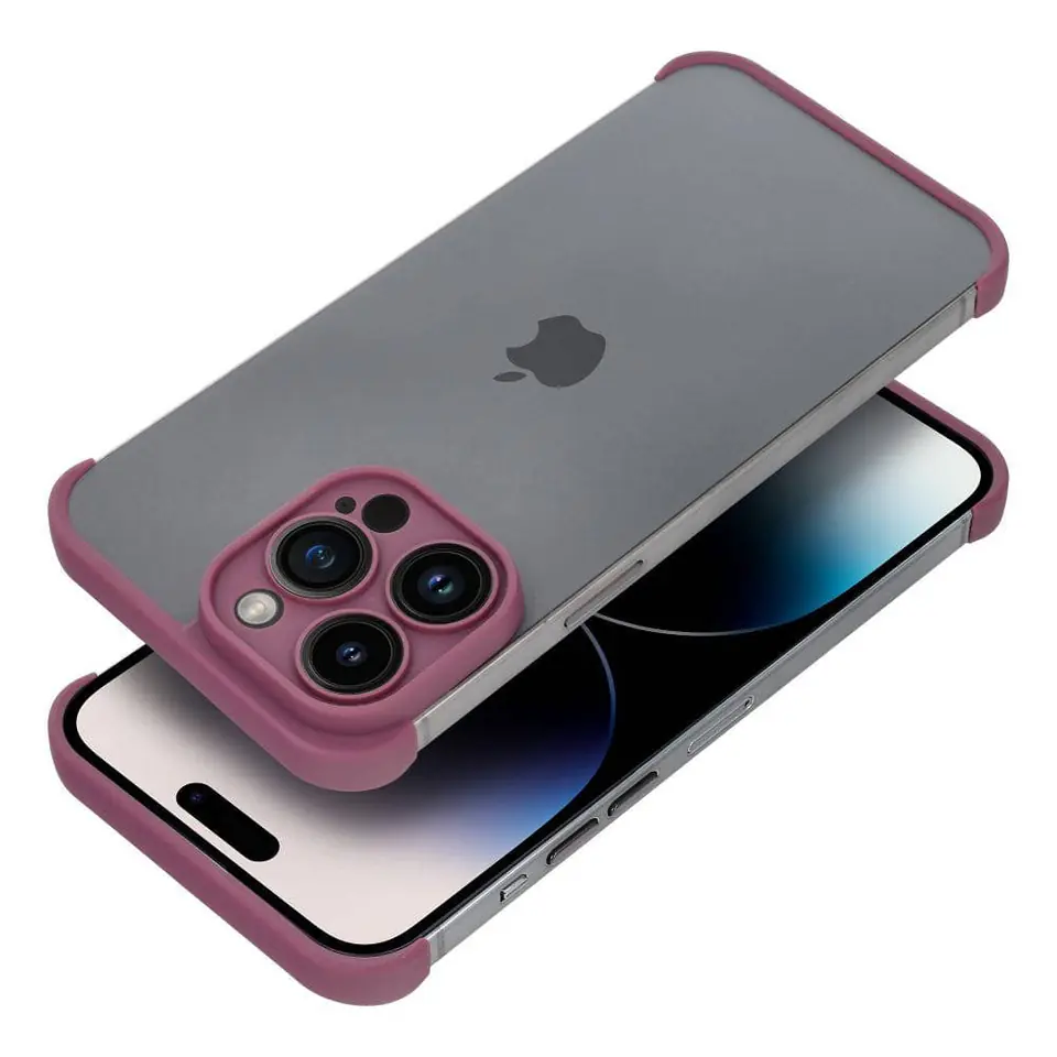 ⁨Etui IPHONE 13 PRO MAX Osłona na Krawędzie i Obiektywy bordowe⁩ w sklepie Wasserman.eu