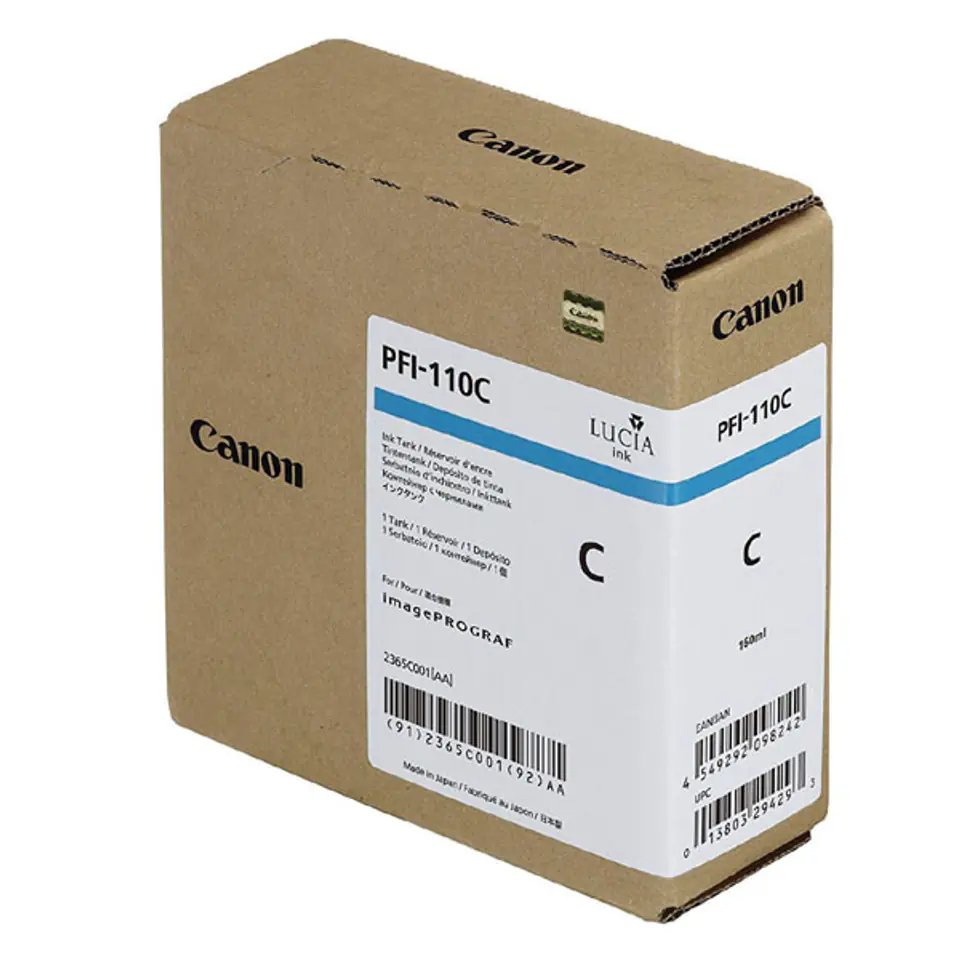 ⁨Canon oryginalny ink / tusz PFI-110 C, 2365C001, cyan, 160ml⁩ w sklepie Wasserman.eu