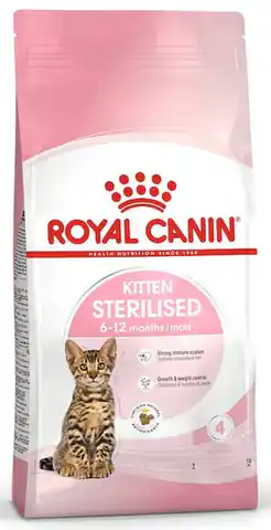 ⁨Royal Canin Kitten Sterilised karma sucha dla kociąt od 4 do 12 miesiąca życia, sterylizowanych 400g⁩ w sklepie Wasserman.eu