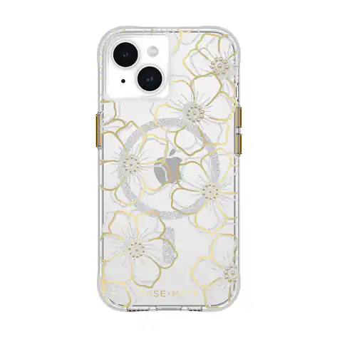 ⁨Case-Mate Floral Gems MagSafe - Etui iPhone 15 / iPhone 14 / iPhone 13 (Gold)⁩ w sklepie Wasserman.eu