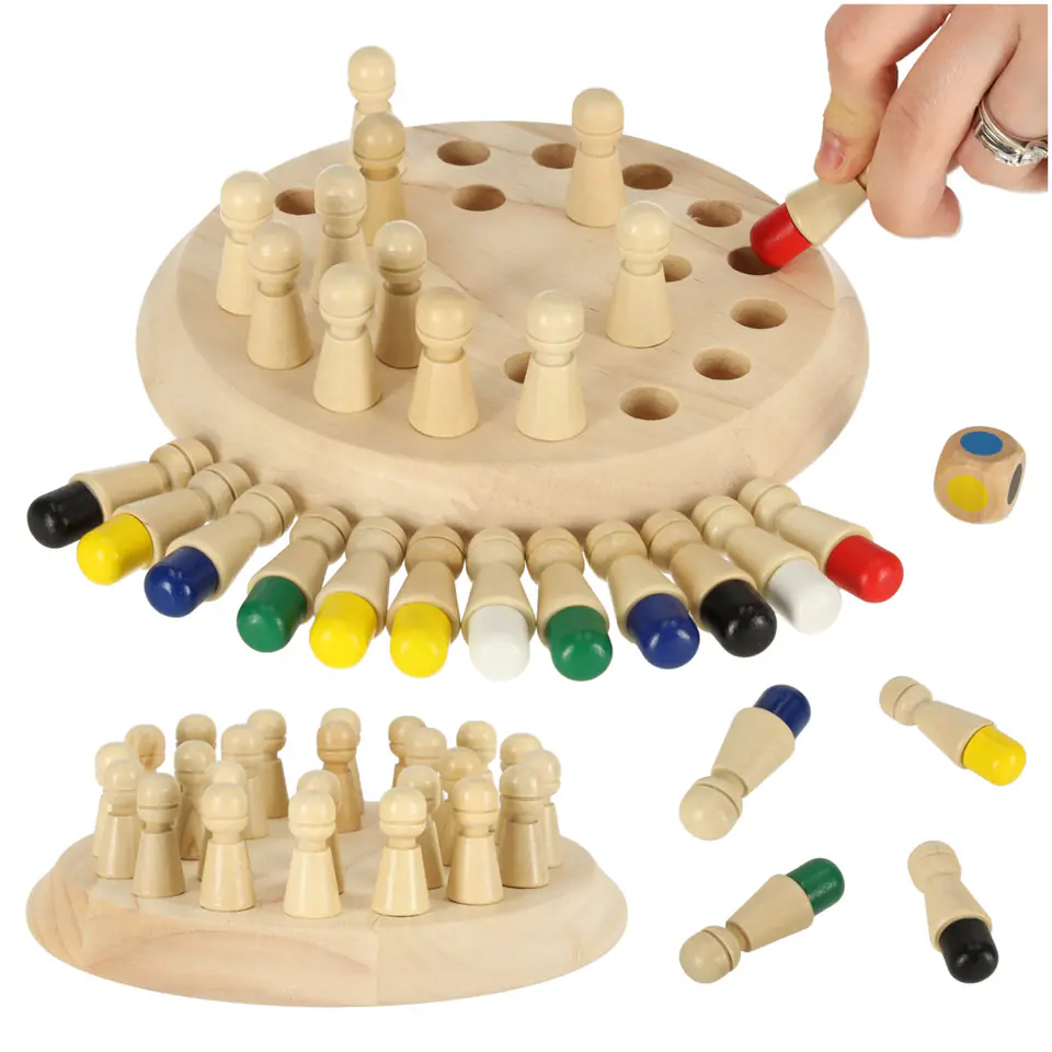 ⁨Chinese memory game match colors wooden⁩ at Wasserman.eu