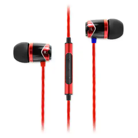⁨SoundMagic E10C black-red - słuchawki przewodowe⁩ w sklepie Wasserman.eu