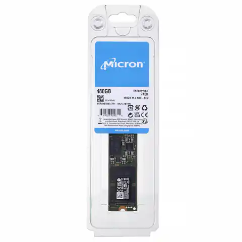 ⁨Dysk SSD Micron 7450 PRO 480GB M.2 (22x80) NVMe Gen4 MTFDKBA480TFR-1BC1ZABYYR (DWPD 1)⁩ w sklepie Wasserman.eu