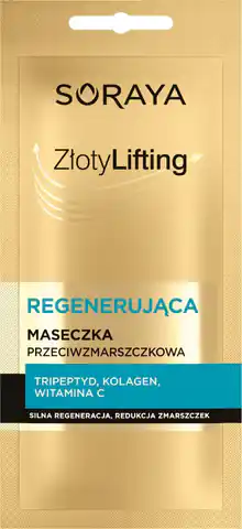 ⁨SORAYA Złoty Lifting Regenerująca Maseczka przeciwzmarszczkowa 1szt⁩ w sklepie Wasserman.eu