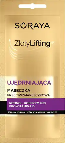 ⁨SORAYA Złoty Lifting Ujędrniająca Maseczka przeciwzmarszczkowa 1szt⁩ w sklepie Wasserman.eu