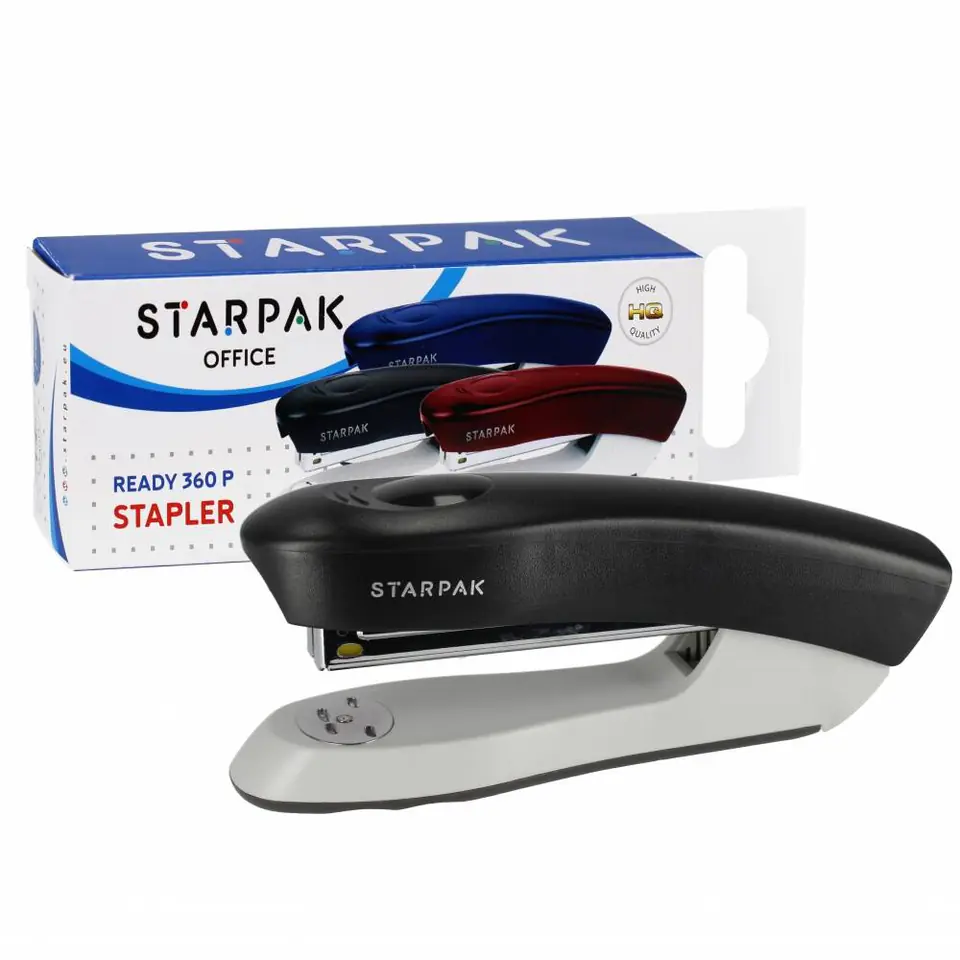 ⁨Zszywacz 16k 24/6-26/6 czarny STARPAK 521073⁩ w sklepie Wasserman.eu